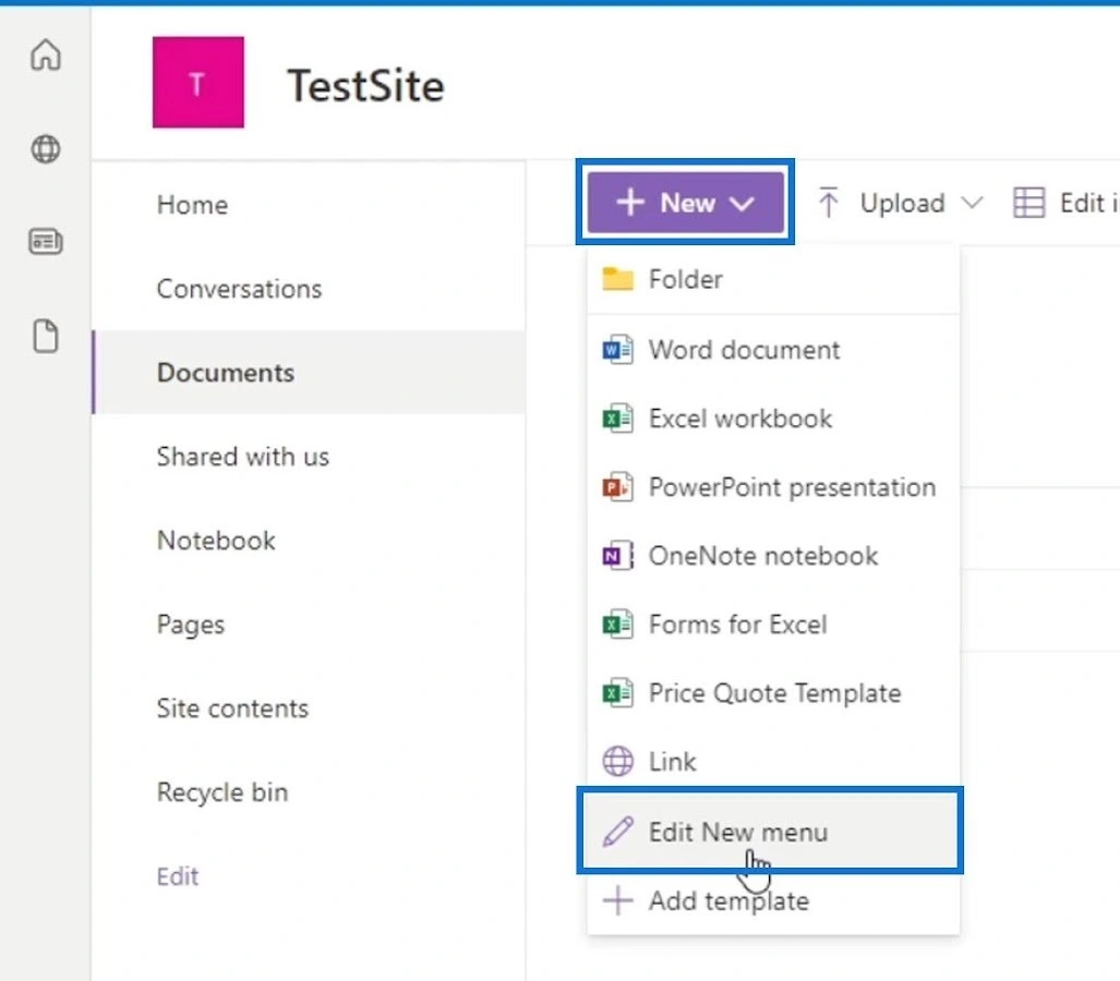 Microsoft SharePoint document management setup
